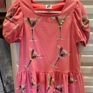 QOS Dress with Sequin Martini Design